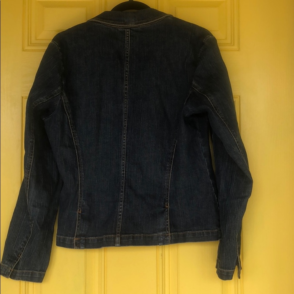 🧥 Talbots Stretch Denim Jacket 12 - Picture 4 of 10
